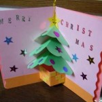 クリスマスカード  簡単 手作り飛び出す　ポップアップカード